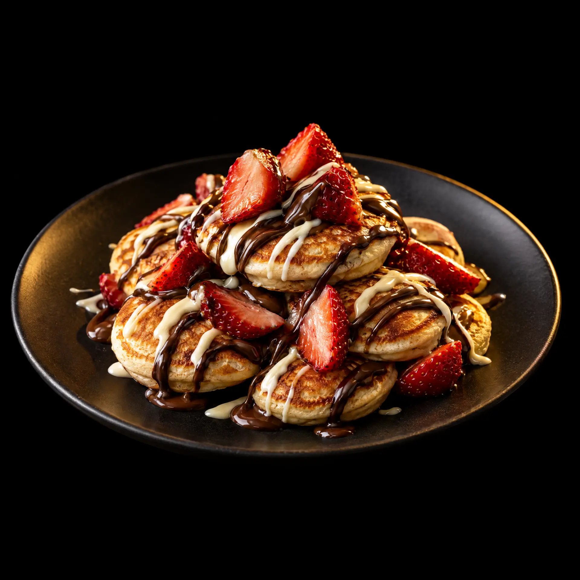 Mini Pancakes & Crepes: An all-you-can-eat dessert stand with fruits, sweet sauces and 10+ toppings.