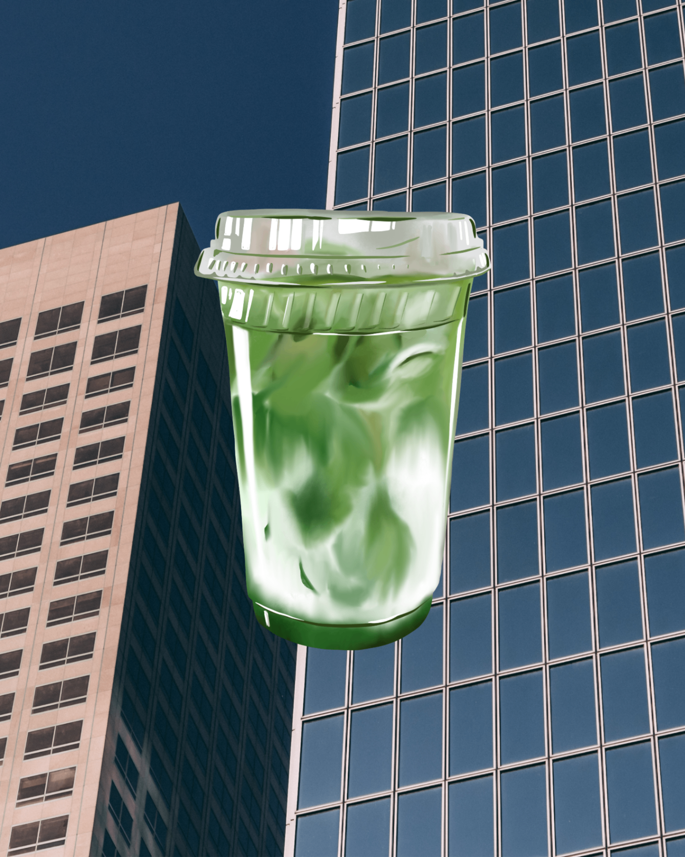Matcha in the city — @Officiallybobaboo