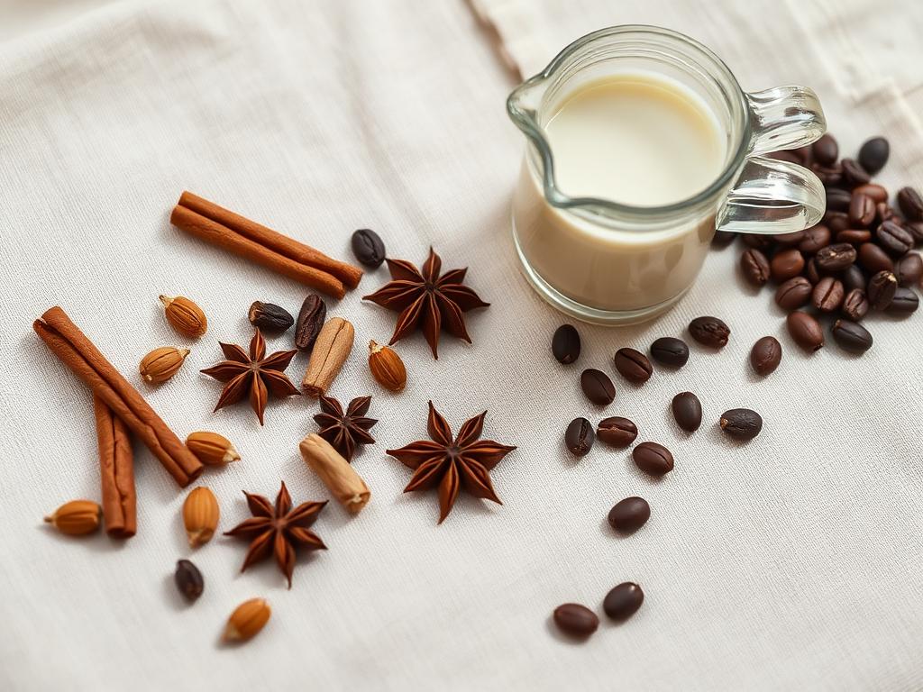 Main ingredients: chai spices, coffee beans, milk