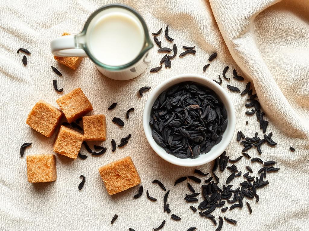 Main ingredients: black tea leaves, brown sugar, milk