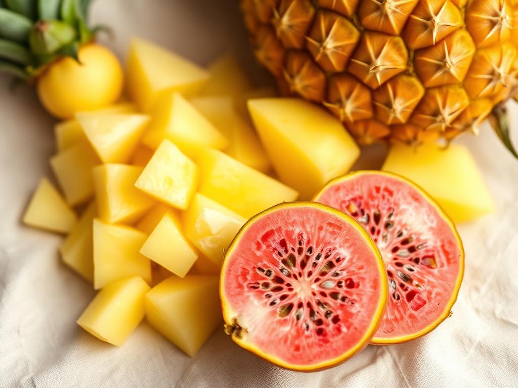 Main ingredients: pineapple, pink guava